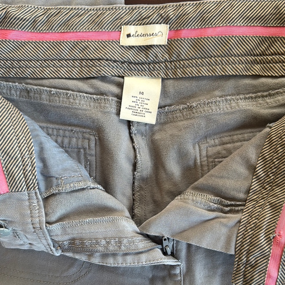 Eleveness Gray Pants wide leg flare